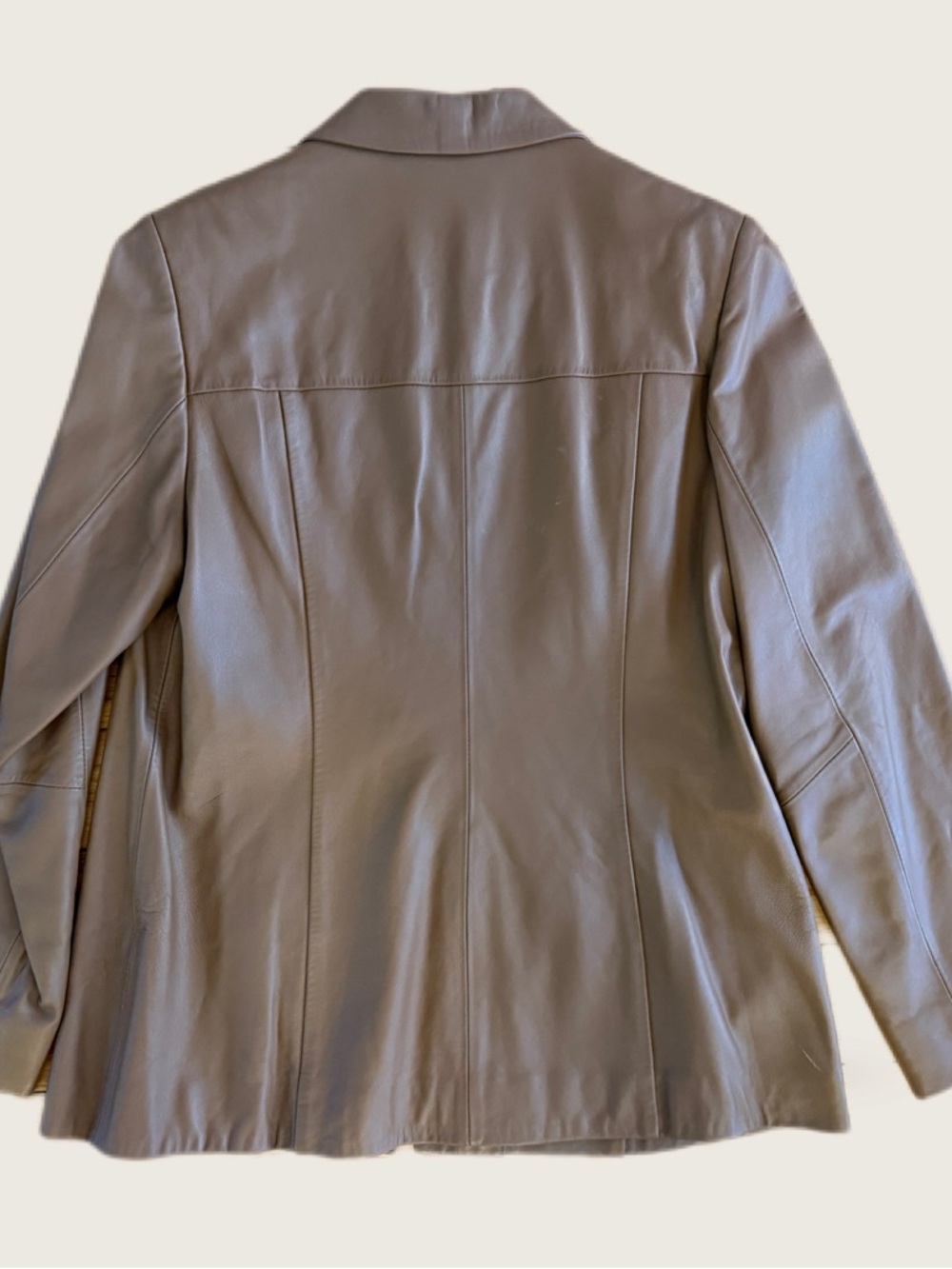 Pendleton Tan Leather Button-Front Jacket - Picture 4 of 6